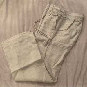 LOFT Pants - Ann Taylor LOFT cream linen pants LOFT Pants - Ann Taylor LOFT cream linen pants